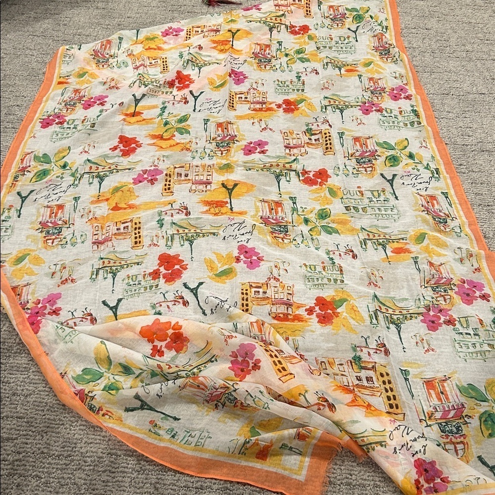 Karl Lagerfeld Multicolor Paris Shawl 6’x3’ - Picture 5 of 5